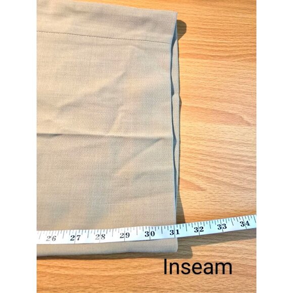 Vince High Waist Straight Leg Pant Sz 24 Womens Tan Wool Blend Work Professional - Picture 6 of 16